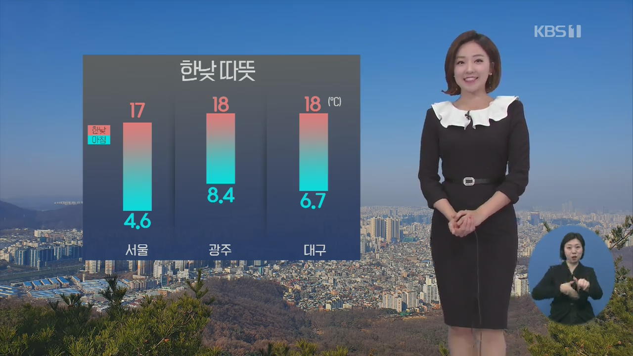 [날씨] 서울 한낮 17도 ‘따뜻’…일교차 10도 안팎 ‘주의’