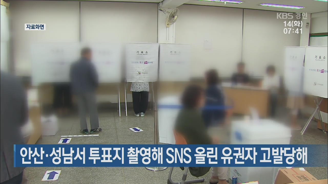 안산·성남서 투표지 촬영해 SNS 올린 유권자 고발당해