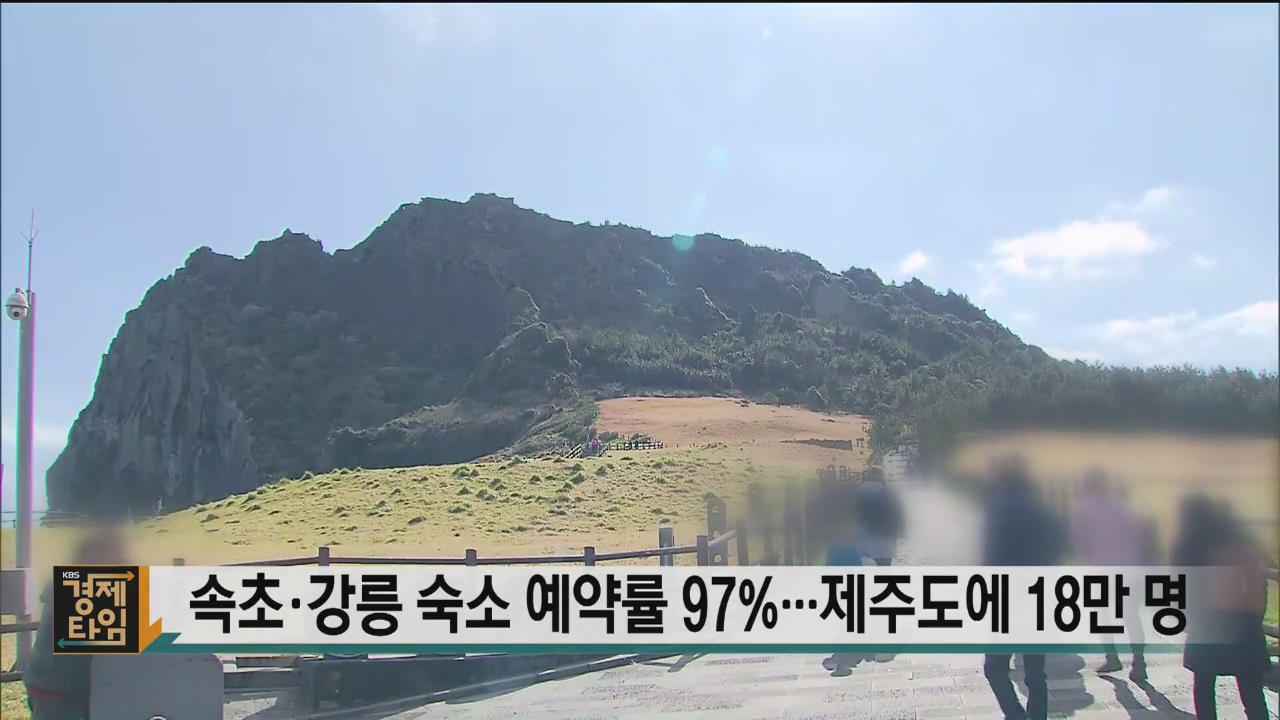 속초·강릉 숙소 예약률 97%…제주도에 18만 명