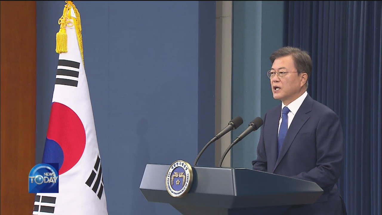 PRESIDENT MOON OUTLINES POLICY GOALS