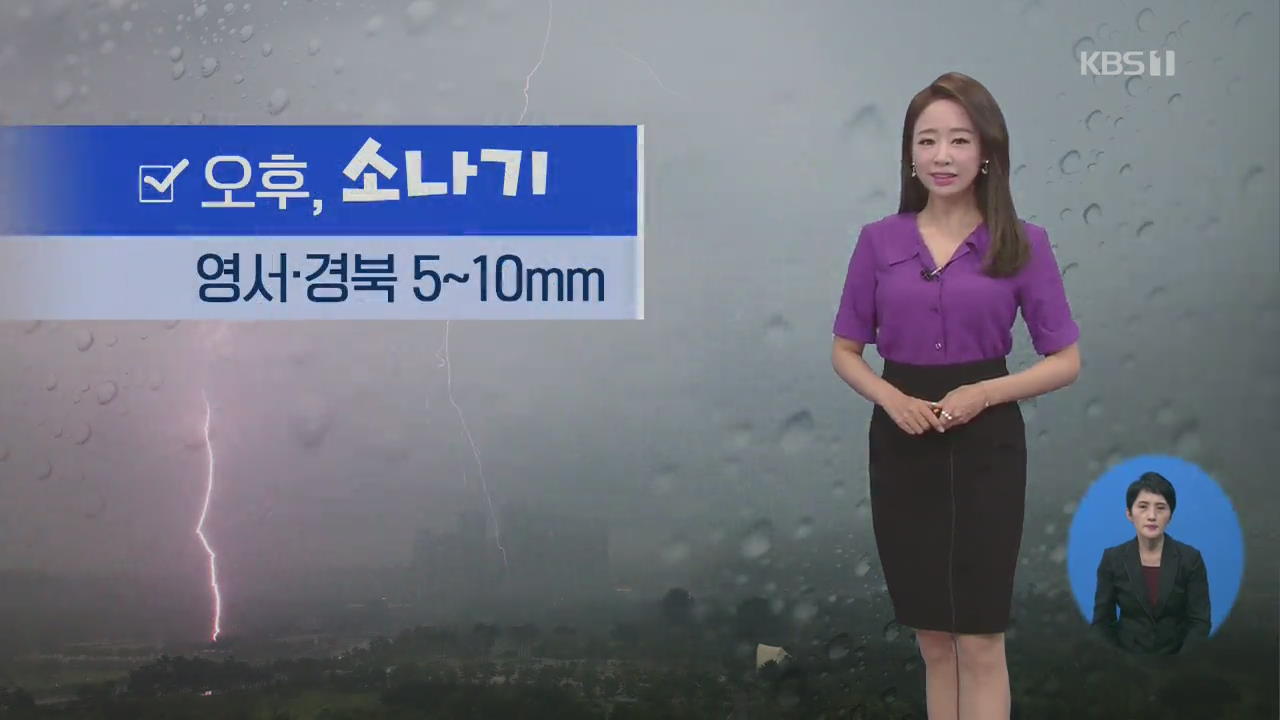 [날씨] 오후, 영서·경북 소나기…내일 여름 더위