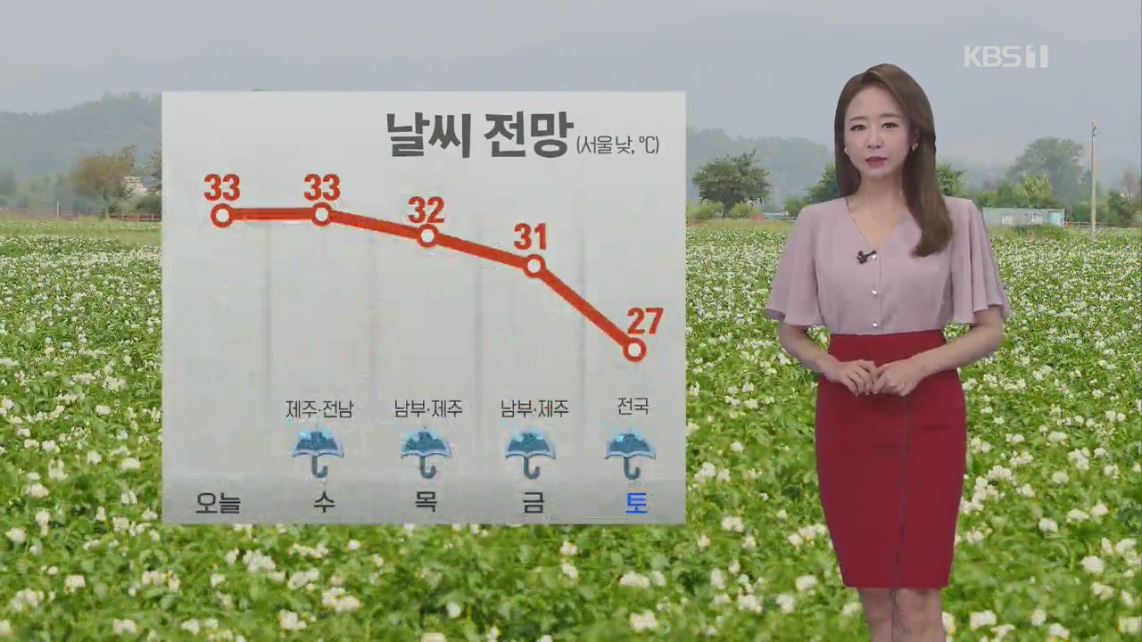 [날씨] 내륙 곳곳 폭염특보…대구35도