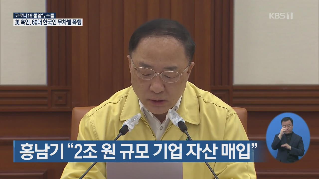 홍남기 “2조 원 규모 기업 자산 매입”