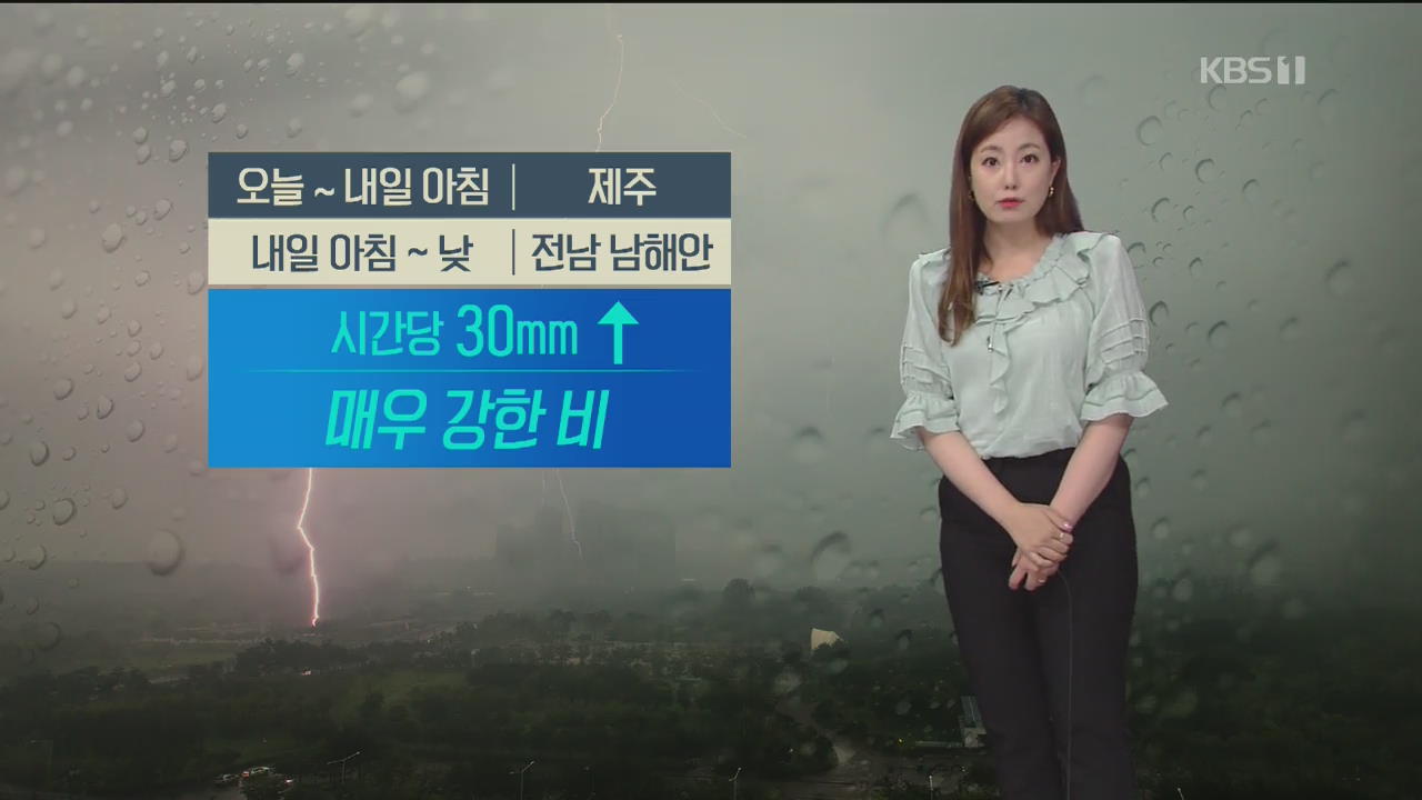 [날씨] 내일 충청남부·남부 비…제주·전남남해안 집중호우