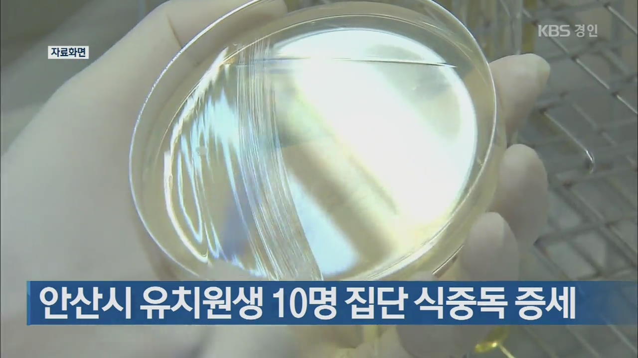 안산시 유치원생 10명 집단 식중독 증세