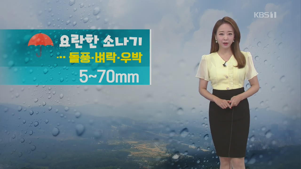 [날씨] 오후 강한 소나기…내일, 제주·남해안 비