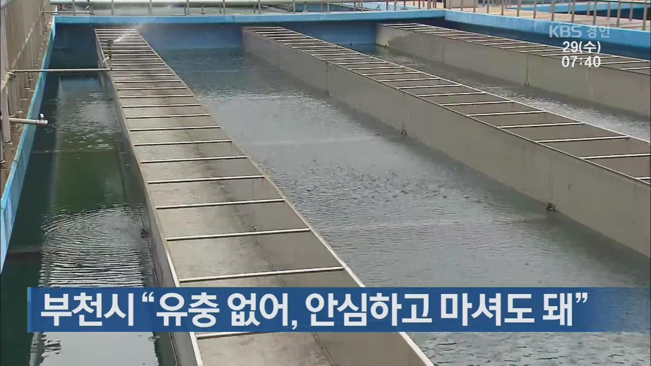 부천시 “유충 없어, 안심하고 마셔도 돼”