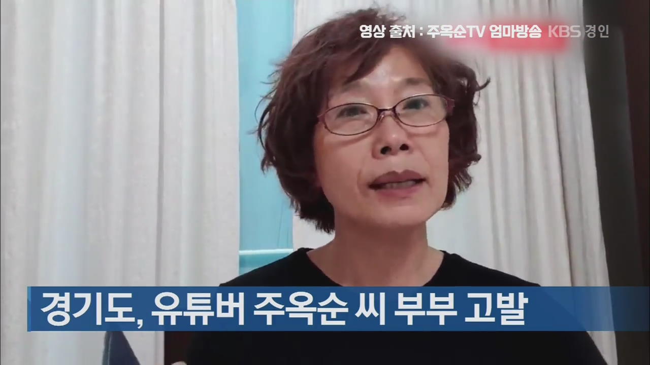 경기도, 유튜버 주옥순 씨 부부 고발