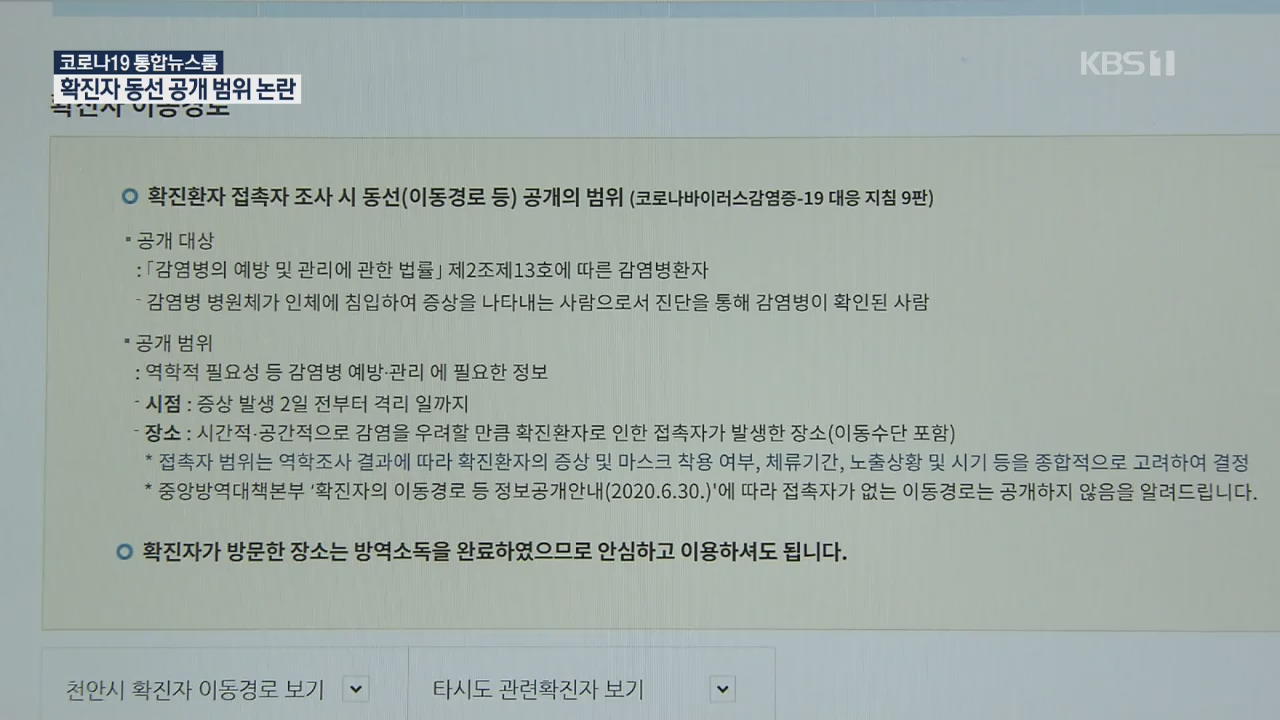 확진자 동선 공개 범위 논란…“알 권리, 어디까지?”