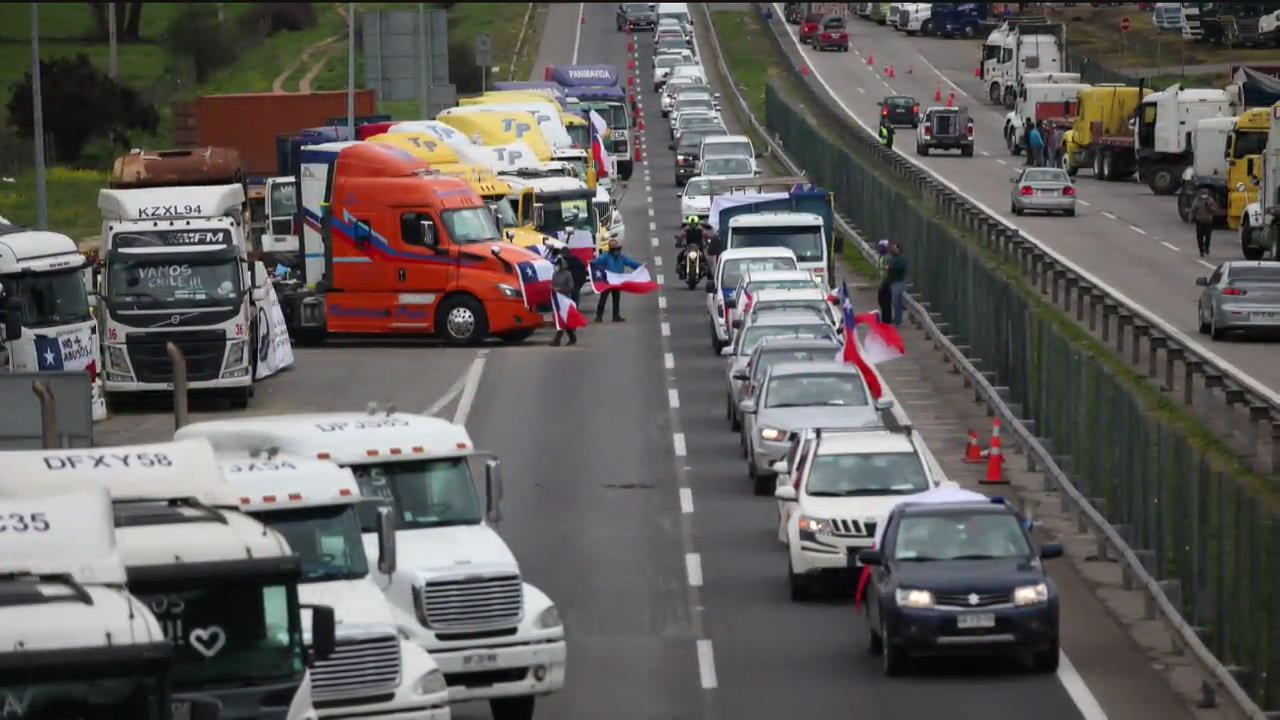 [지구촌 포토] 칠레, 트럭 운전기사 파업 시위