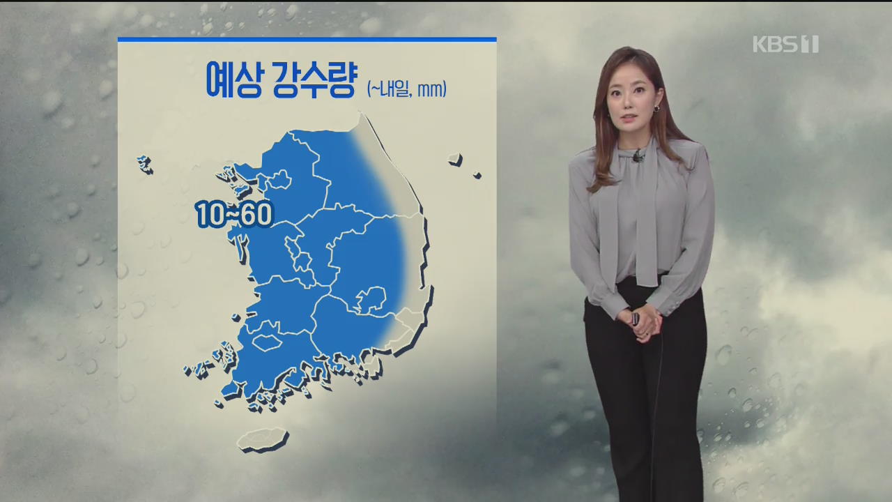 [날씨] 오늘 밤까지 중북부·남부, 내일 전국 비
