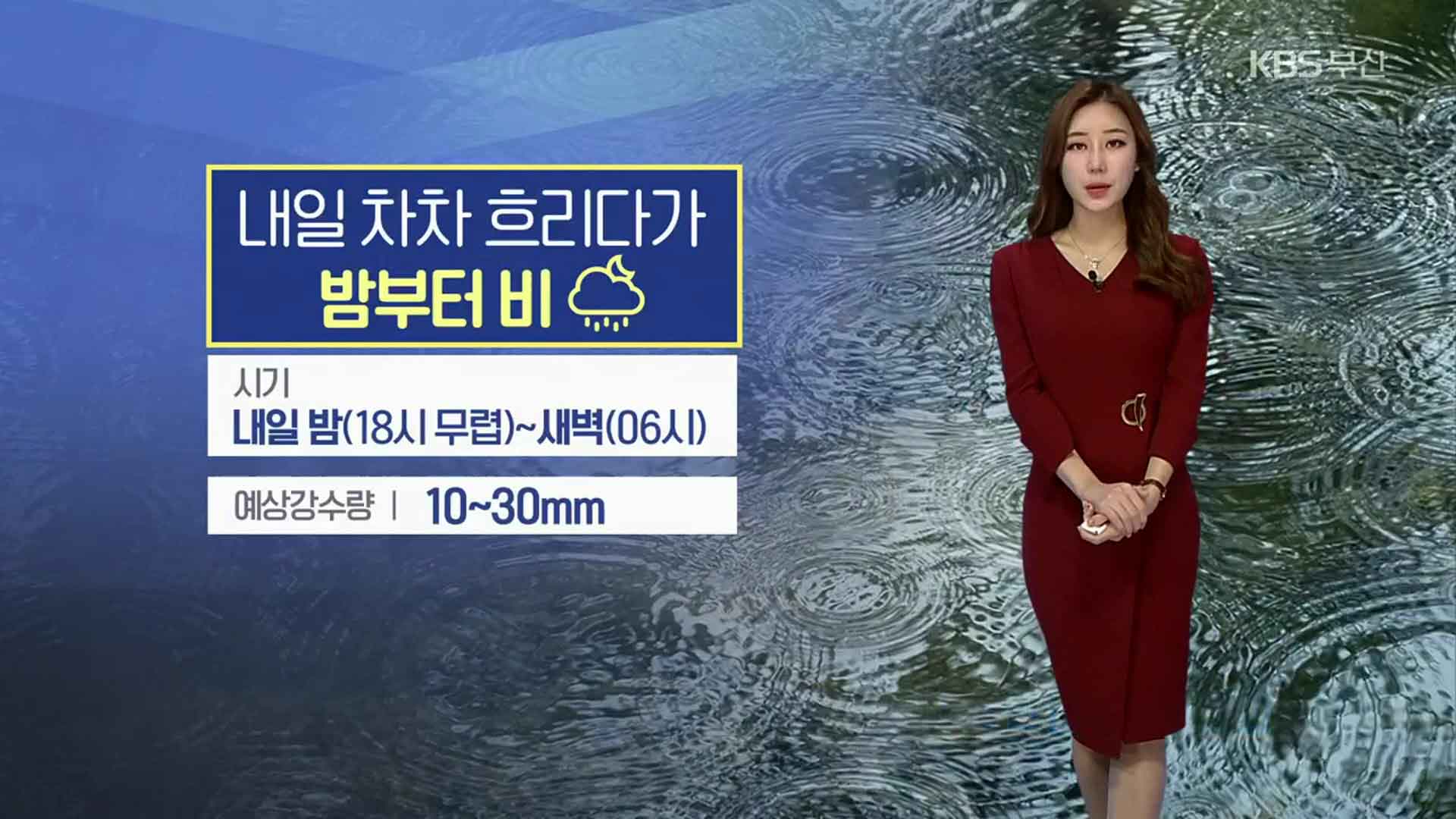 [날씨] 부산 내일 차차 흐리다가, 밤부터 ‘비’