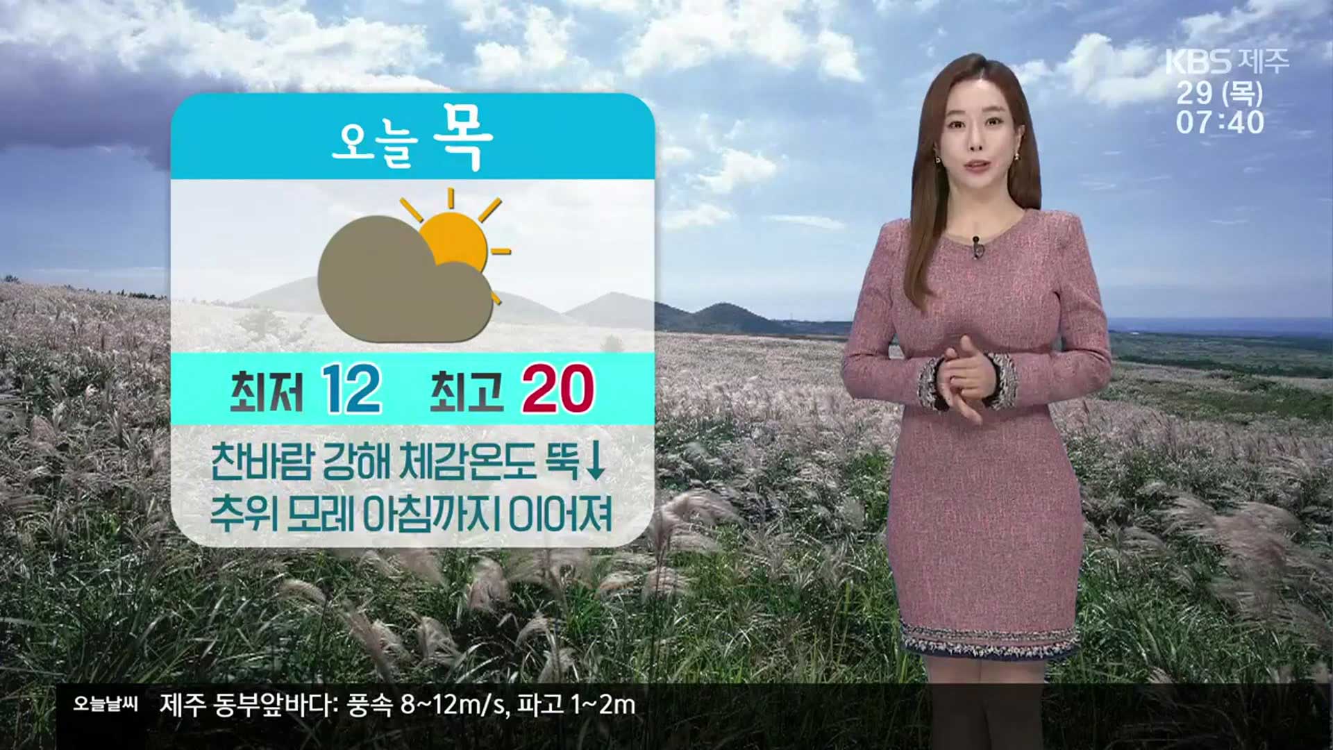 [날씨] 제주 찬바람 강해 체감온도 ↓…산지 ‘건조주의보’