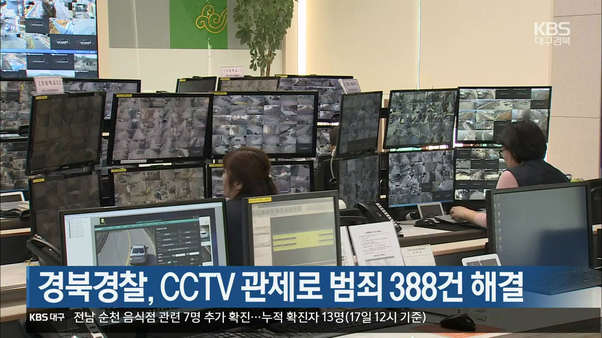 경북경찰, CCTV 관제로 범죄 388건 해결