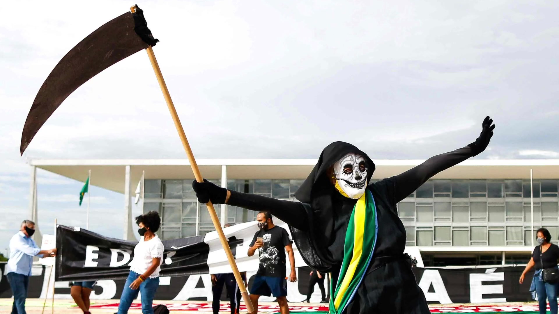 [지구촌 포토] 브라질, 대통령 퇴진 요구 시위