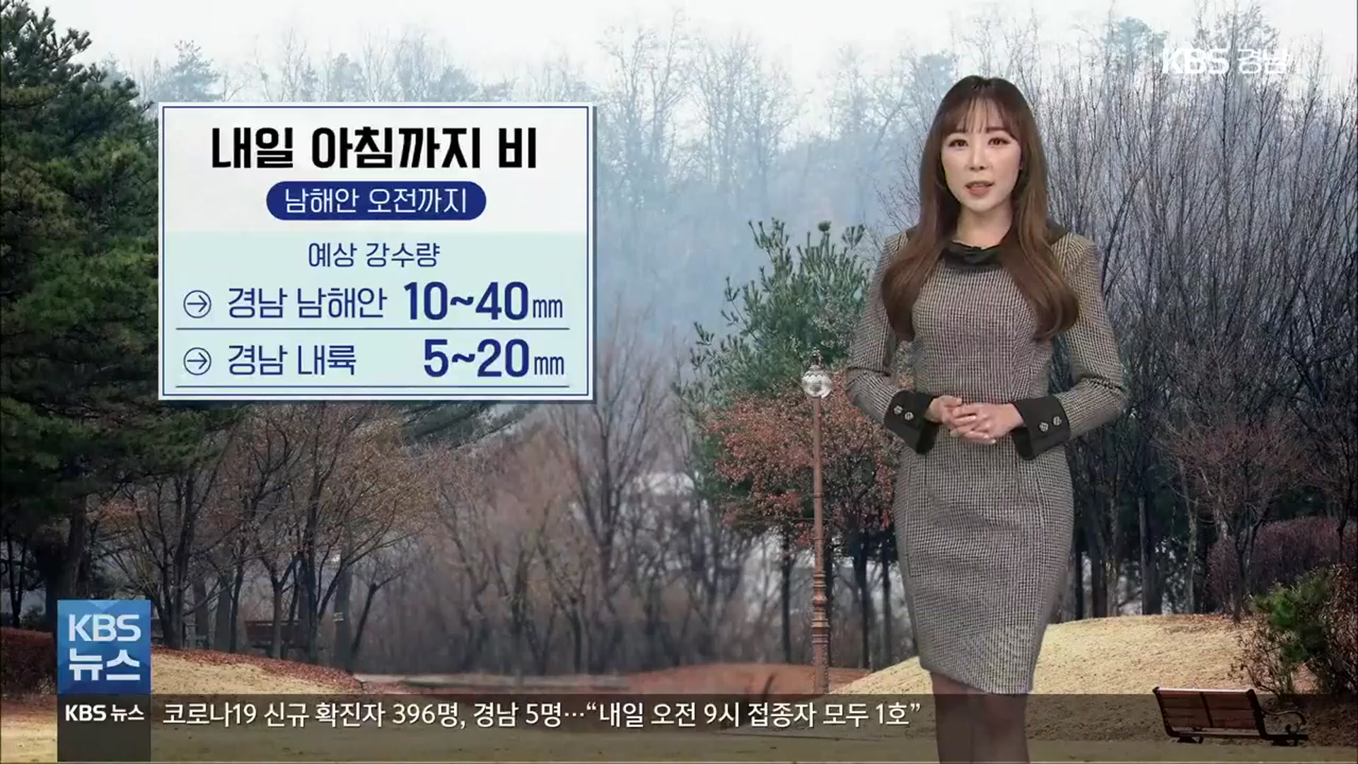 [날씨] 경남 내일 오전까지 비…강한 바람 주의