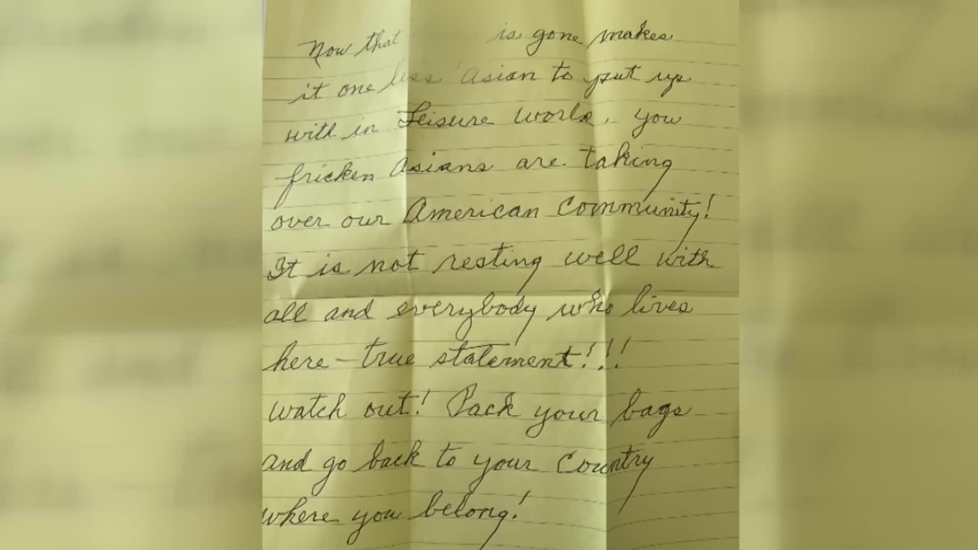 미국, “한 명 줄었네” 남편 잃은 한인에 협박 편지
