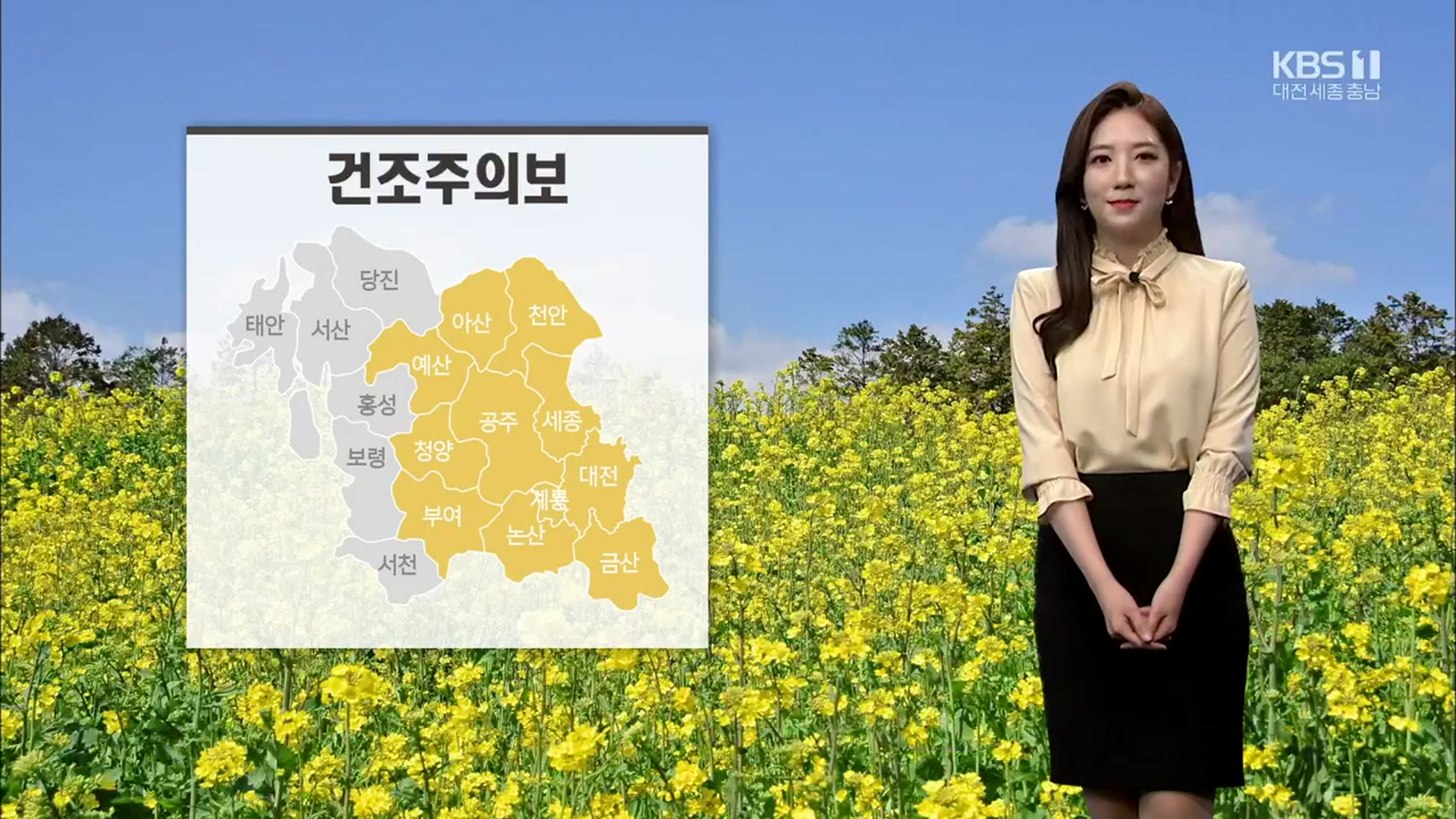 [날씨] 대전·세종·충남 건조주의보…내일 저녁부터 약한 비