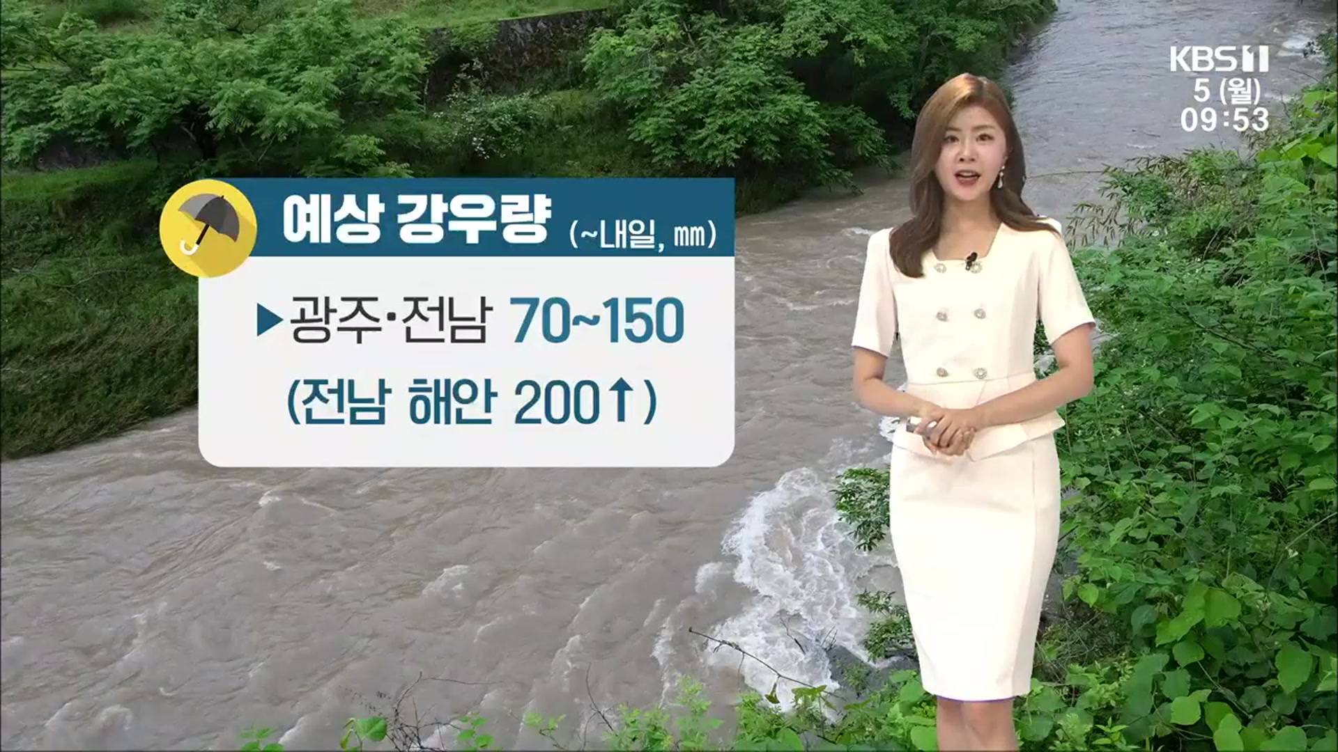 [날씨] 광주·전남 8개 시군 호우특보…최대 200mm↑ 폭우