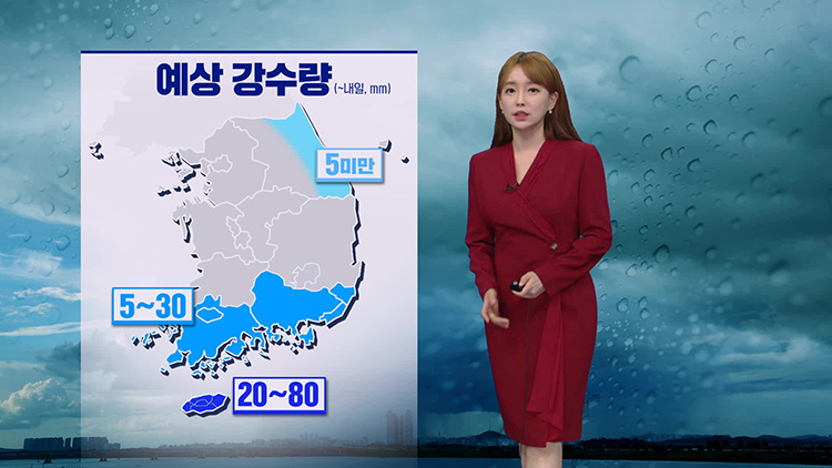 [뉴스9 날씨] 내일도 제주·전남·경남에 비…제주도 강풍 주의