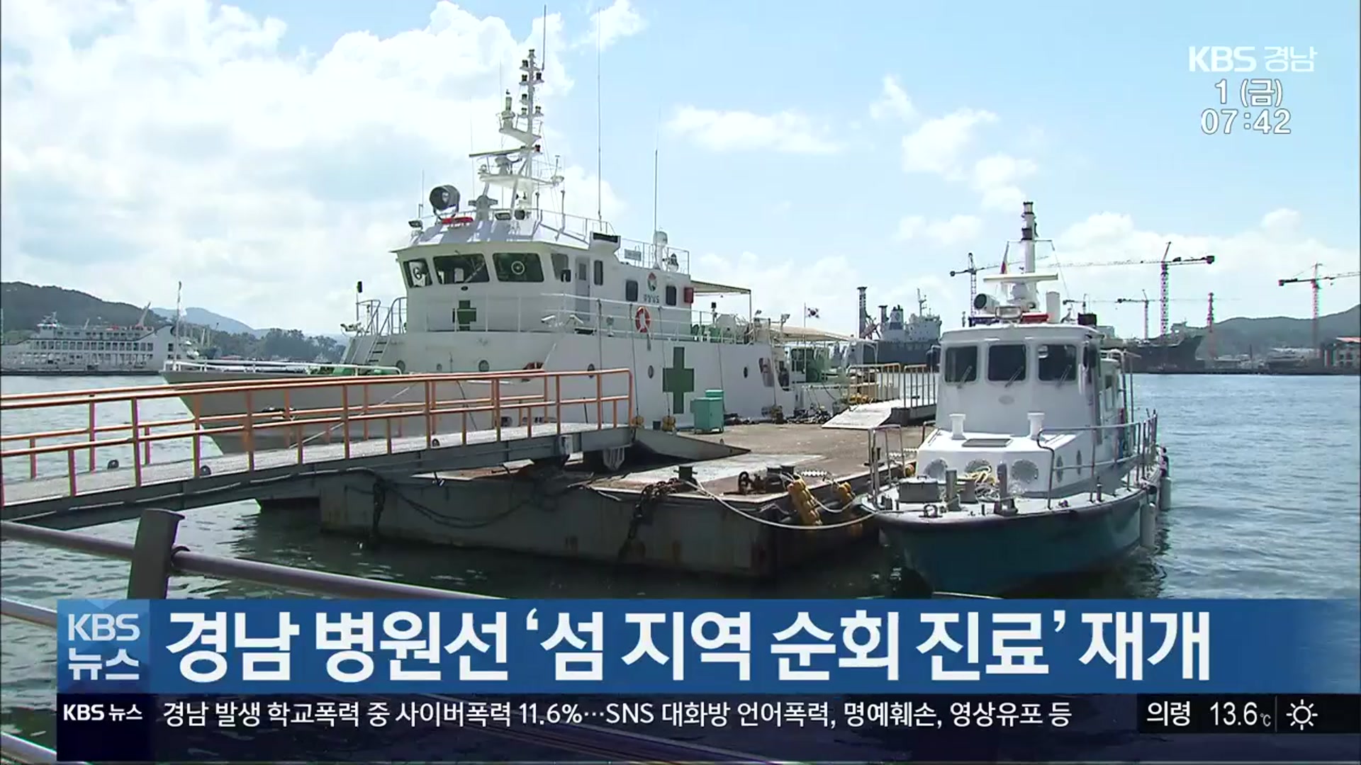 경남 병원선 ‘섬 지역 순회 진료’ 재개
