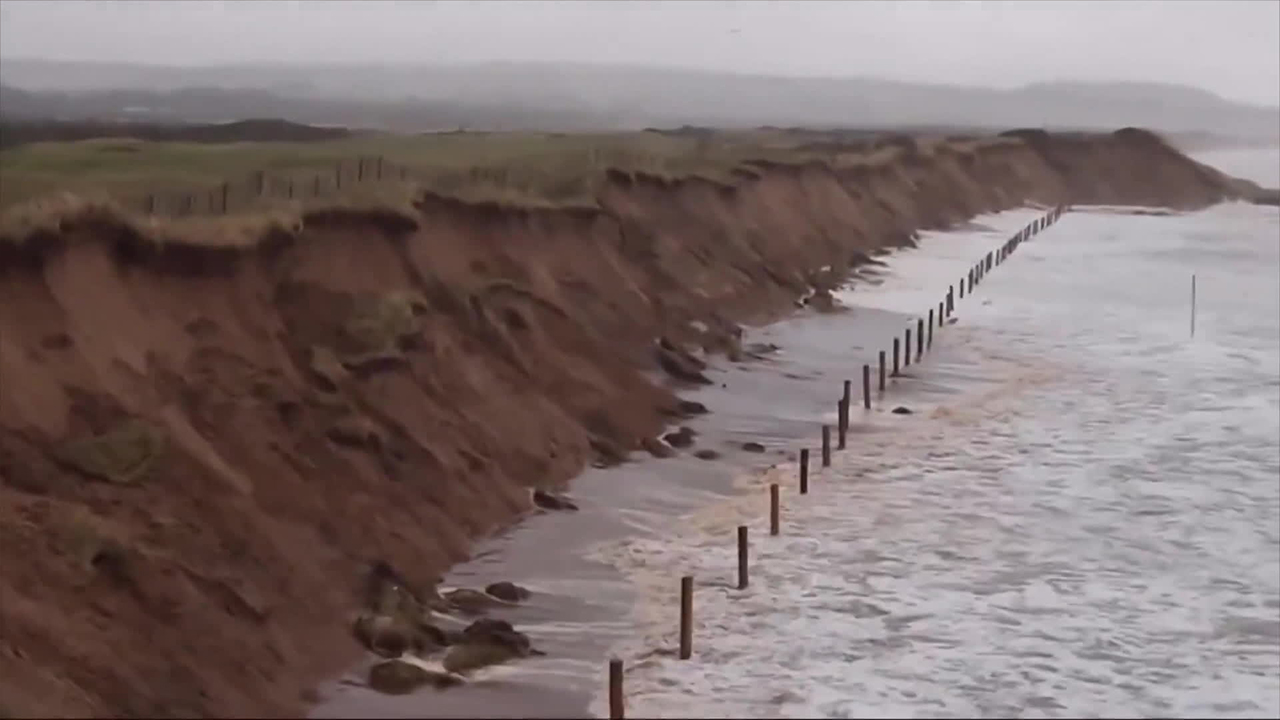 스코틀랜드 기후 위기…해수면 상승 해안 침식