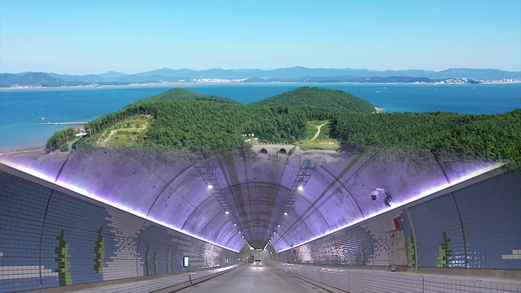 첫 공개 ‘보령 해저터널’…세계 5위 6.927km