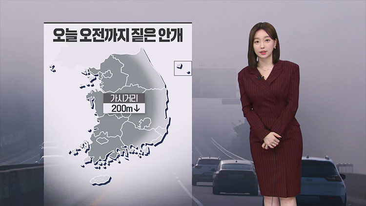 [뉴스9 날씨] 내일 대부분 지역에 안개·미세먼지…한낮에 온화