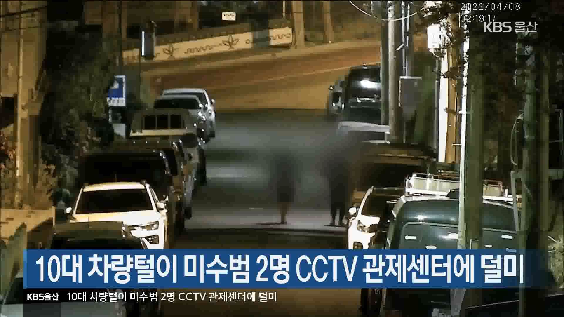 10대 차량털이 미수범 2명 CCTV 관제센터에 덜미