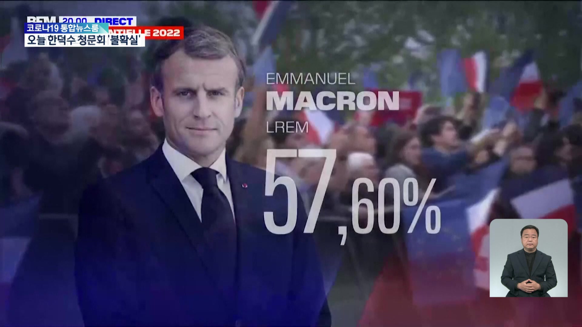 프랑스 대선 출구조사, 마크롱 대통령 연임 성공