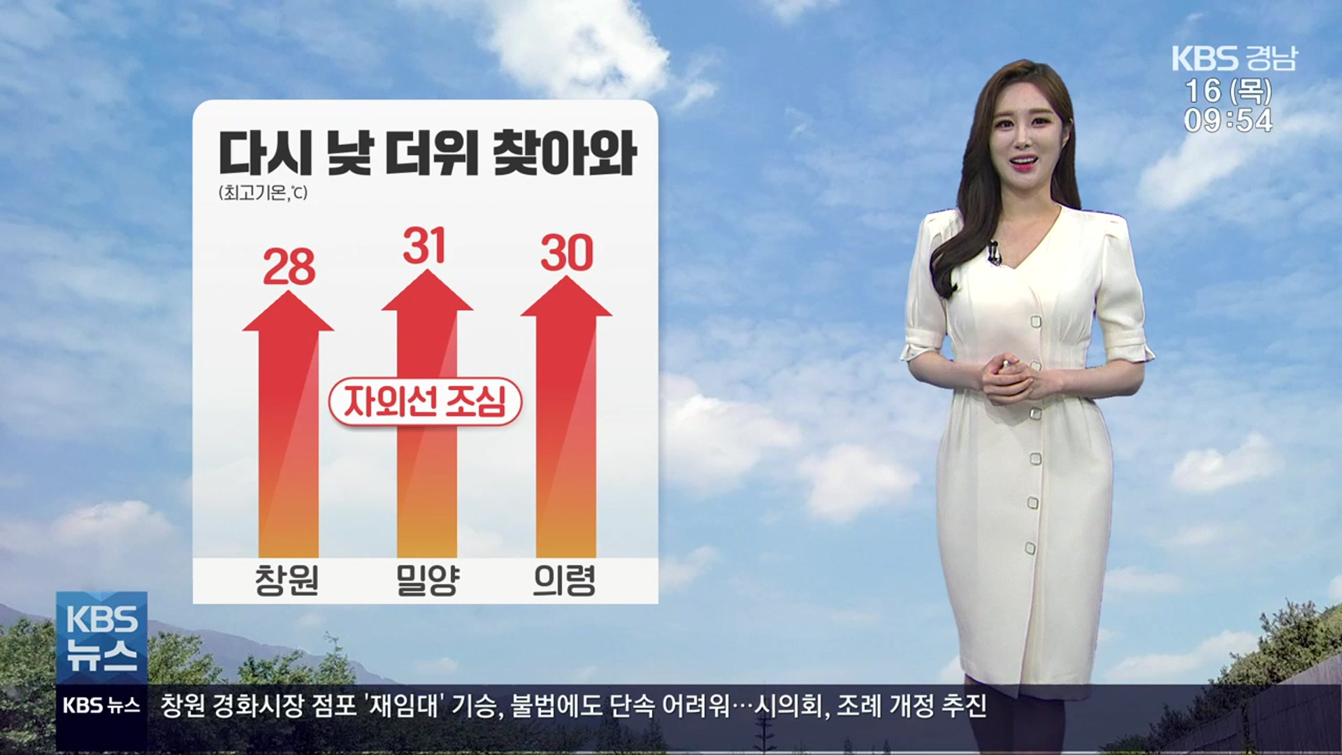 [날씨] 경남, 다시 낮 더위 찾아와…창원 28도