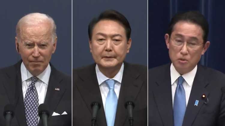 尹, 첫 다자외교 시작…내일 한미일 정상회담
