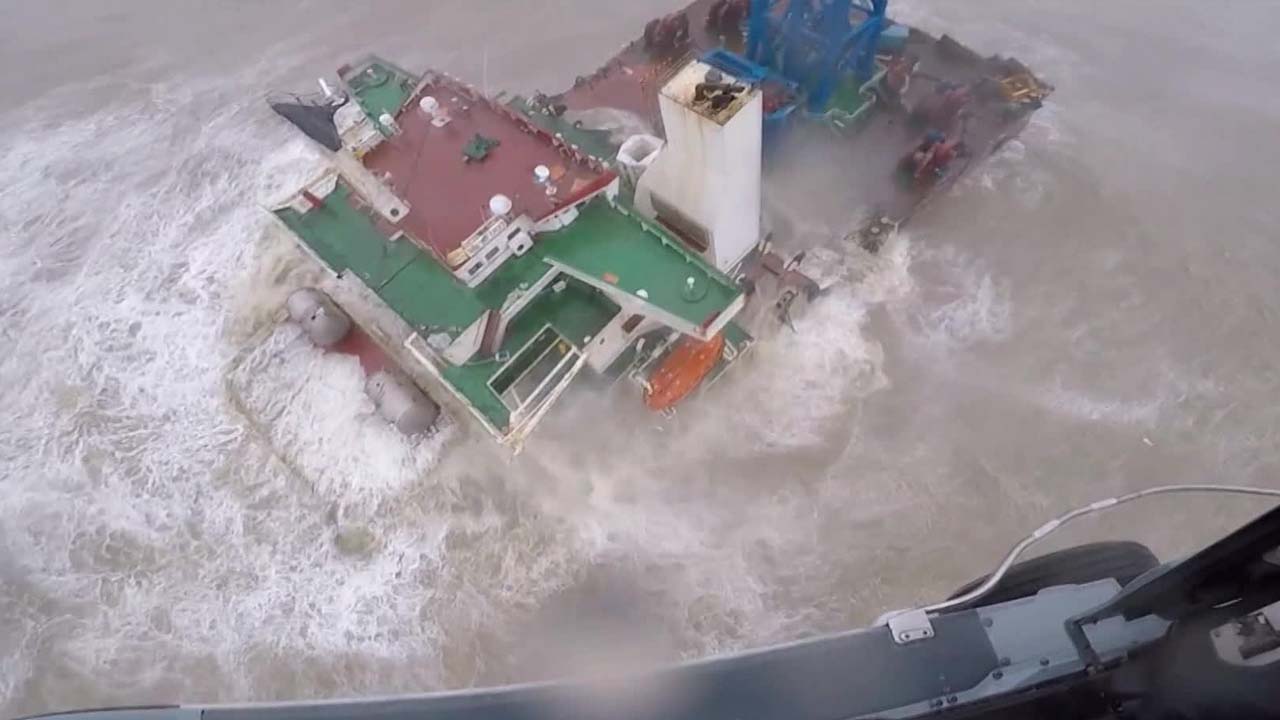 중국 남부 태풍 ‘차바’ 강타…선박 침몰로 27명 실종