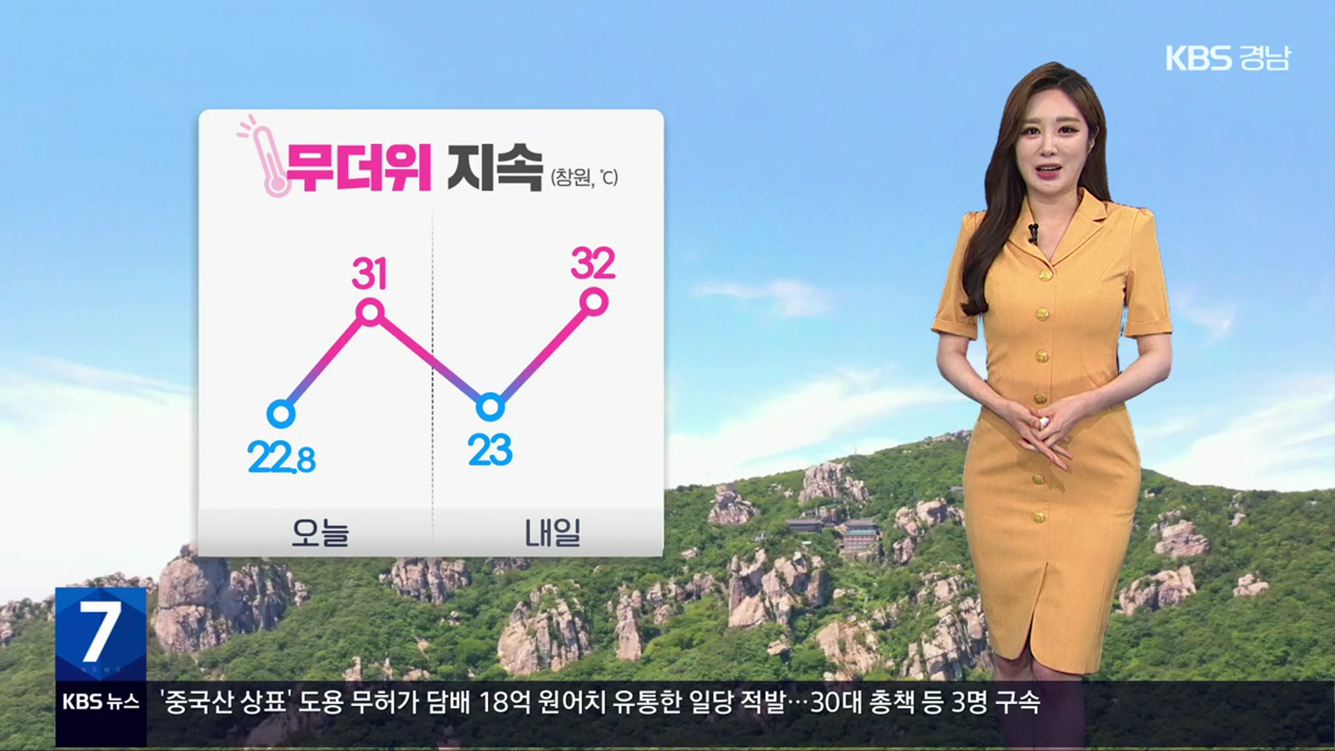 [날씨] 경남 내일 구름 많고 무더위…내일까지 소나기 계속