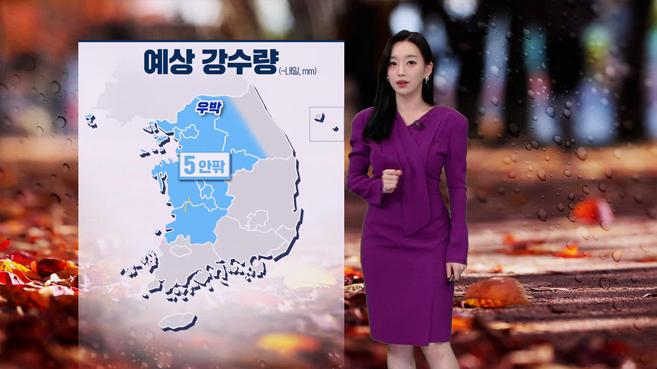 [뉴스9 날씨] 밤사이 중부·전북에 비…비 그친 뒤 기온 ‘뚝’