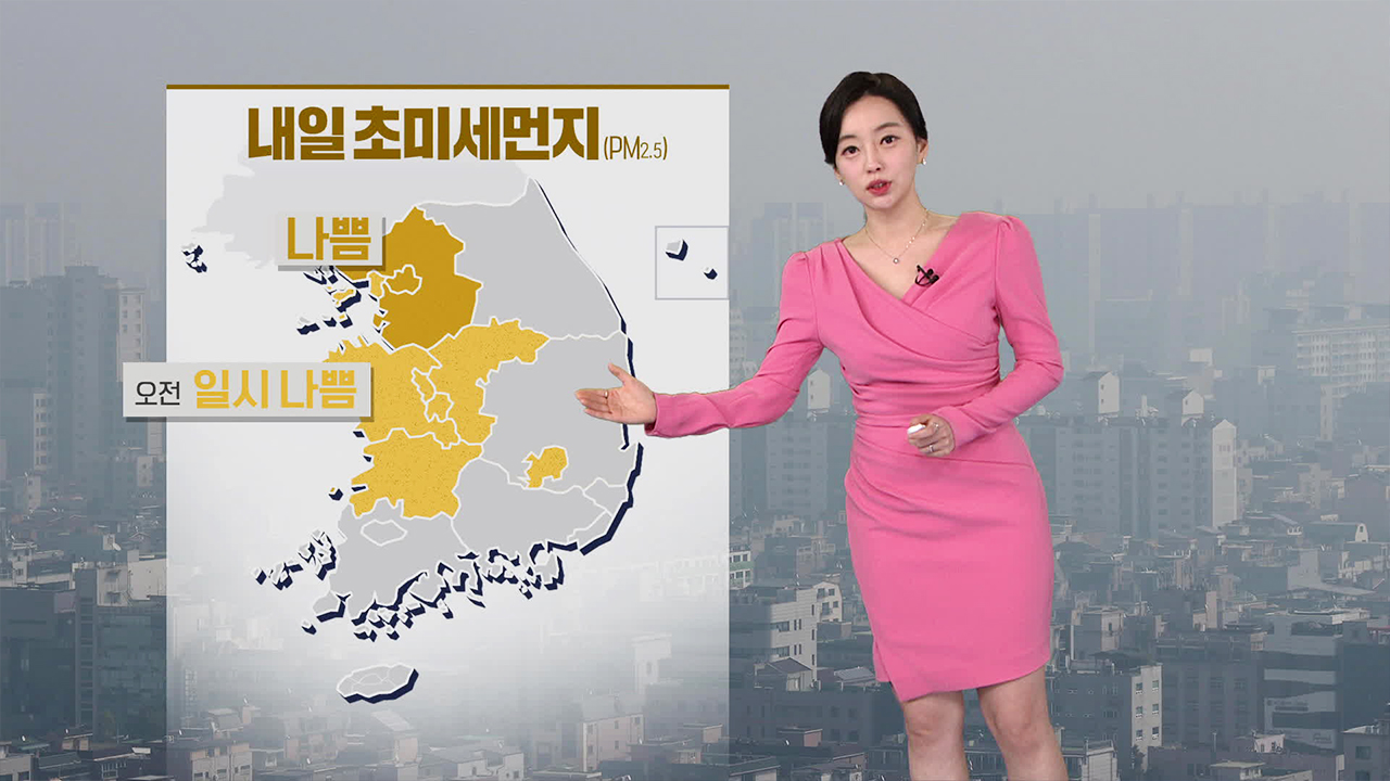 [뉴스9 날씨] 내일도 수도권 미세먼지 주의…온화한 날씨