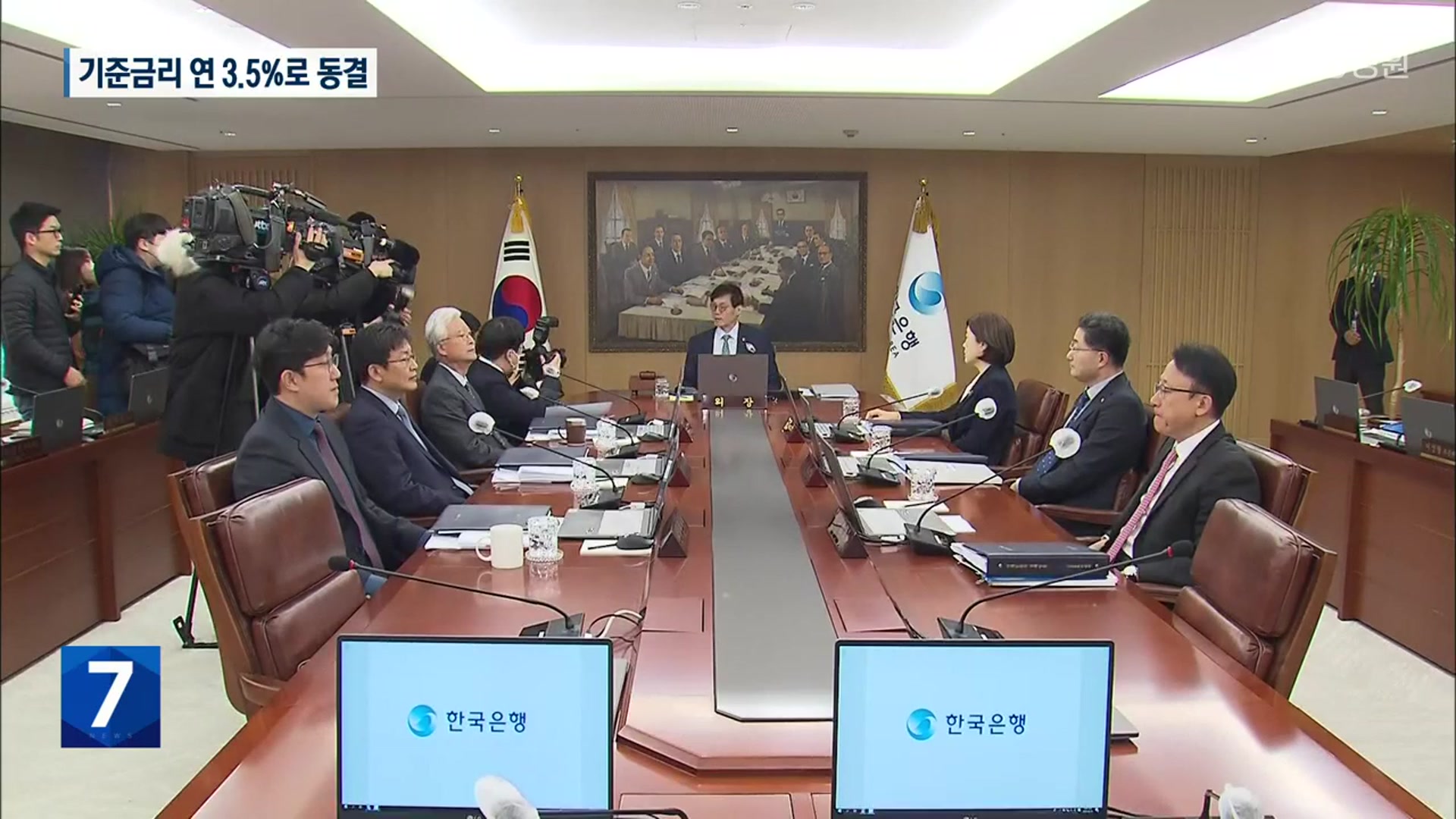 한은 기준금리 연 3.5%로 동결…성장률은 하향 조정
