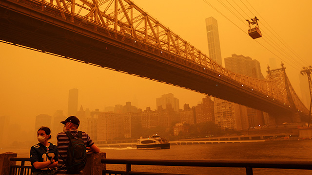 캐나다 산불 여파 지속…뉴욕의 공기질 최악 기록 “화성 보는 것 같아”