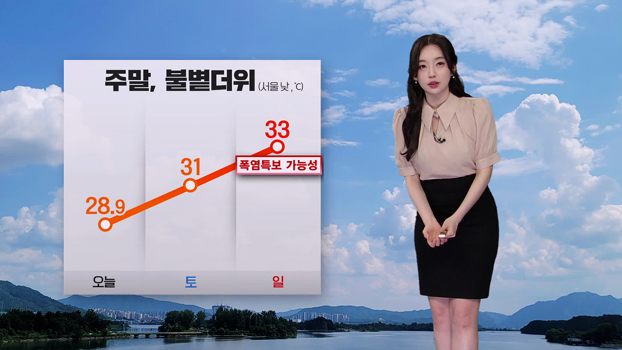 [뉴스9 날씨] 주말 불볕더위…내일 광주·대구 34도·서울 31도