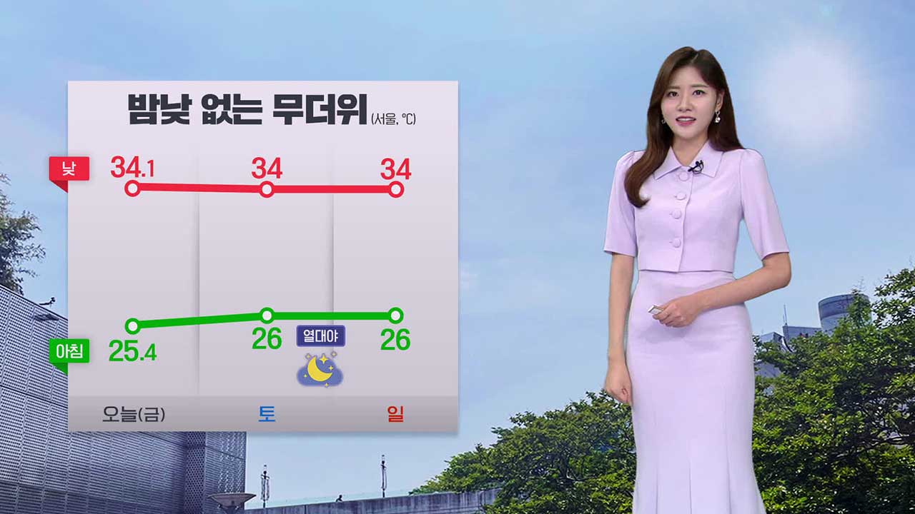 [뉴스9 날씨] 주말, 폭염 속 소나기…내일 낮 서울 34도