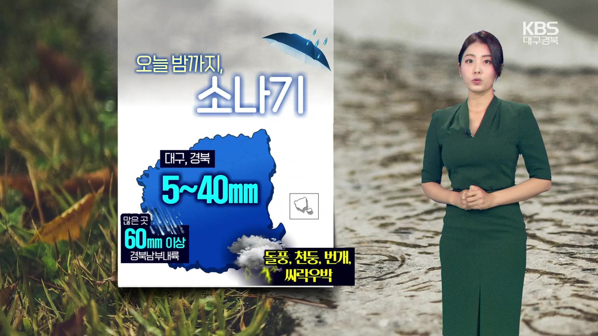 [날씨] 대구·경북 오늘 밤까지 소나기 5~40mm…천둥·번개 주의