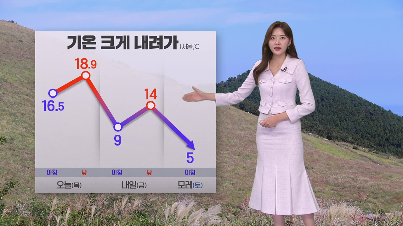 [뉴스9 날씨] 내일 아침까지 비…중부 내륙 짙은 안개