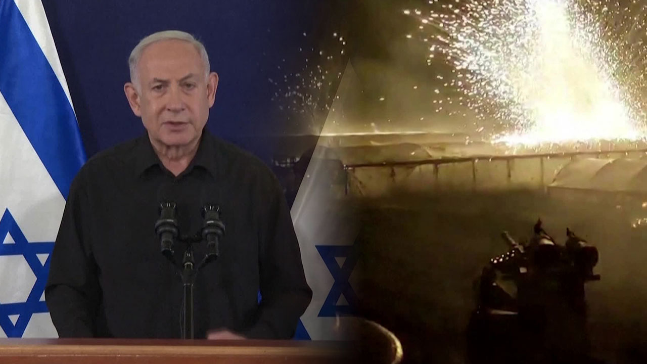 이스라엘 총리, ‘전쟁 2단계’ 선언…“밤새 450곳 타격”