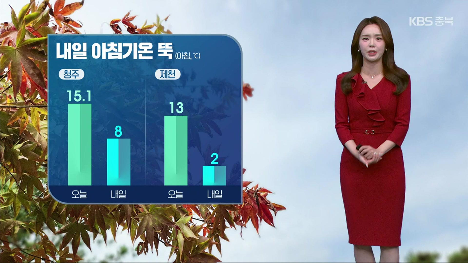 [날씨] 충북 내일 아침기온 뚝…올가을 첫 한파주의보