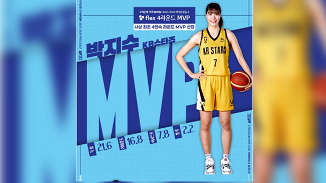 여자농구 KB 박지수, 사상 첫 정규리그 1∼5라운드 MVP 석권