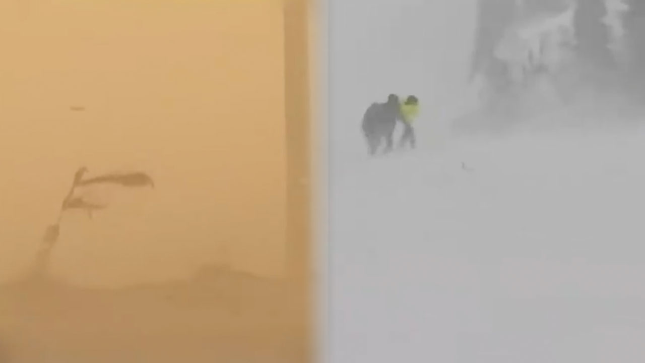 모래폭풍에 차 유리창 통째로 뜯겨져…중국 춘절 귀경객 고립