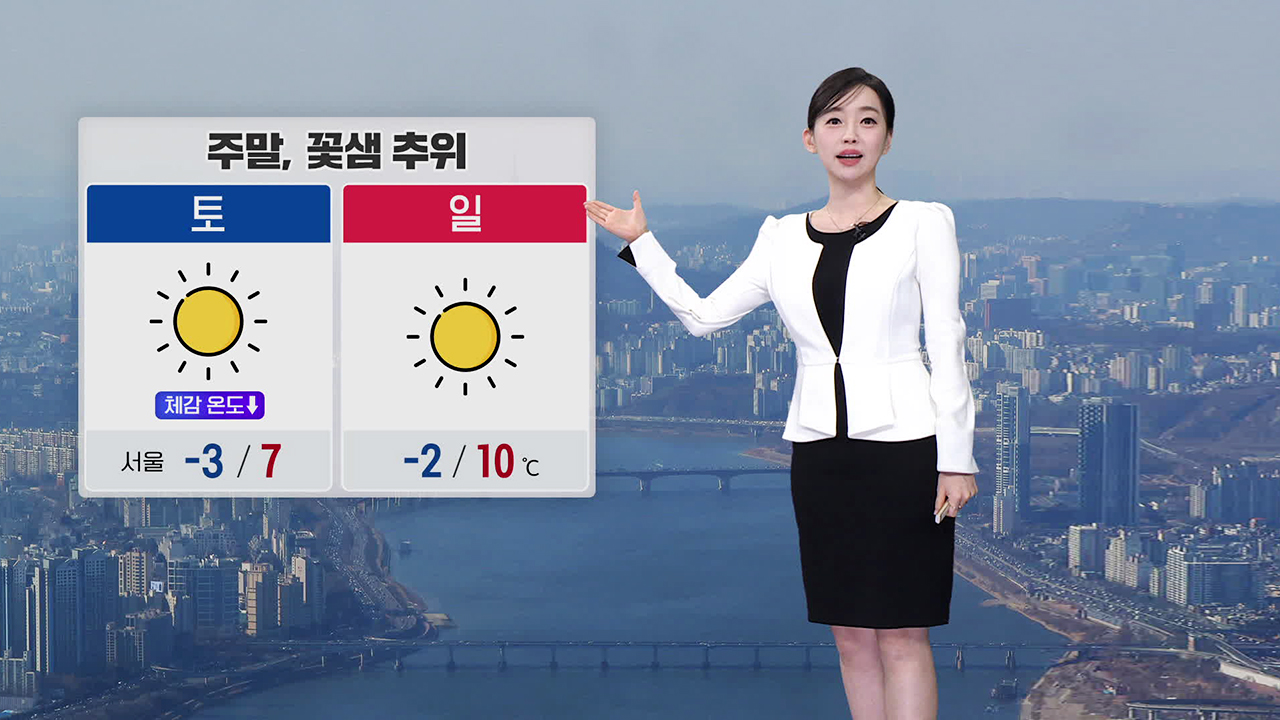 [뉴스9 날씨] 주말에도 꽃샘추위…전국 맑음