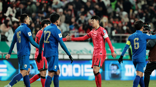 축구대표팀 손흥민 선제골에도 FIFA 랭킹 101위 태국과 무승부