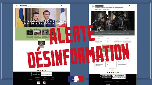 프랑스, ‘우크라이나 참전병 20만 명 모집’ 가짜 사이트 적발