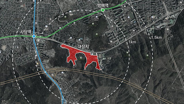 서울 서초구 우면산자락 판자촌, 1,600세대 단지 조성 확정